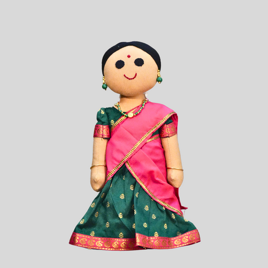 RADHA (Half Saree) - Traditional Southern Handmade Fabric Doll