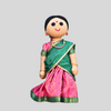 RADHA (Half Saree) - Traditional Southern Handmade Fabric Doll
