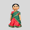 RADHA (Half Saree) - Traditional Southern Handmade Fabric Doll
