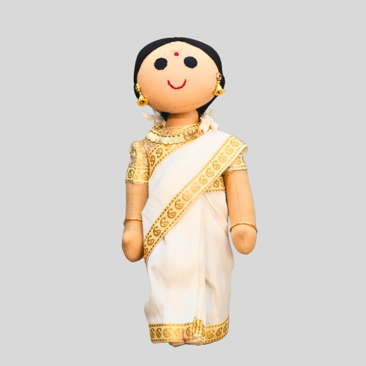 OMANA (Kasavu) - Traditional Kerala Handmade Fabric Doll