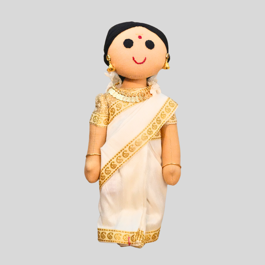 OMANA (Kasavu) - Traditional Kerala Handmade Fabric Doll