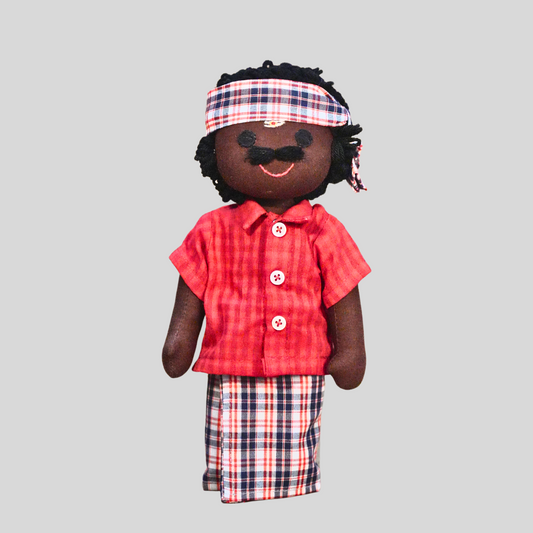 MANICKAM (Lungi) - Rural Tamil Nadu Handmade Fabric Doll