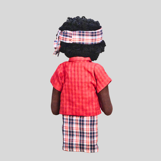 MANICKAM (Lungi) - Rural Tamil Nadu Handmade Fabric Doll