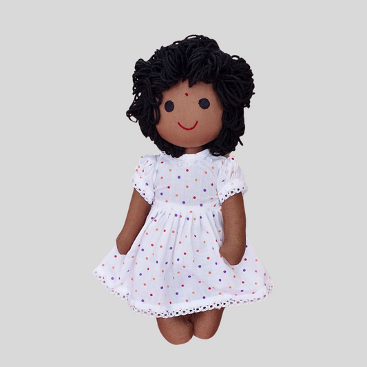 BINDHU (Frock) – Your Child's Favourite Companion Handmade Fabric Doll