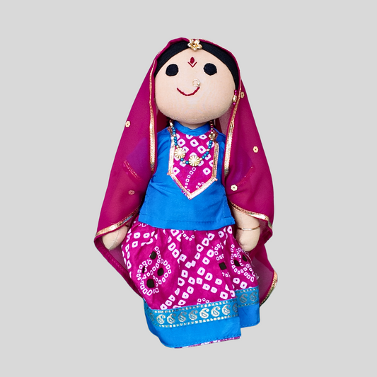 BASANTHI (Ghagra Choli) - Traditional Rajasthani Handmade Fabric Doll