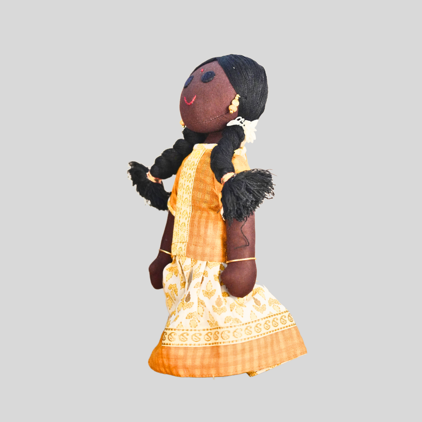 KANMANI (Pavadai Sattai) - Traditional Tamil Nadu Handmade Fabric Doll