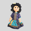 AMMU (Pavadai Sattai)- Curly Hair Handmade Fabric Doll