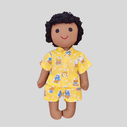 ARJUN (Co-ords) – Your Child's Trustable Buddy Handmade Fabric Doll