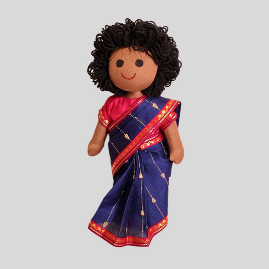 Bindhu – (ready to wear Saree) Your Child's Favourite Companion Handmade fabric Doll