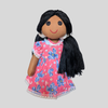 MEENU (Frock) – Long Hair Dress-Up Doll for Styling & Imaginative Play (Handmade Fabric Doll)