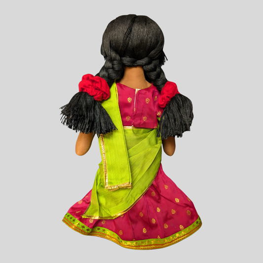 Meenu – (ready to wear Half-Saree) Your Child's stylish best friend Handmade fabric Doll