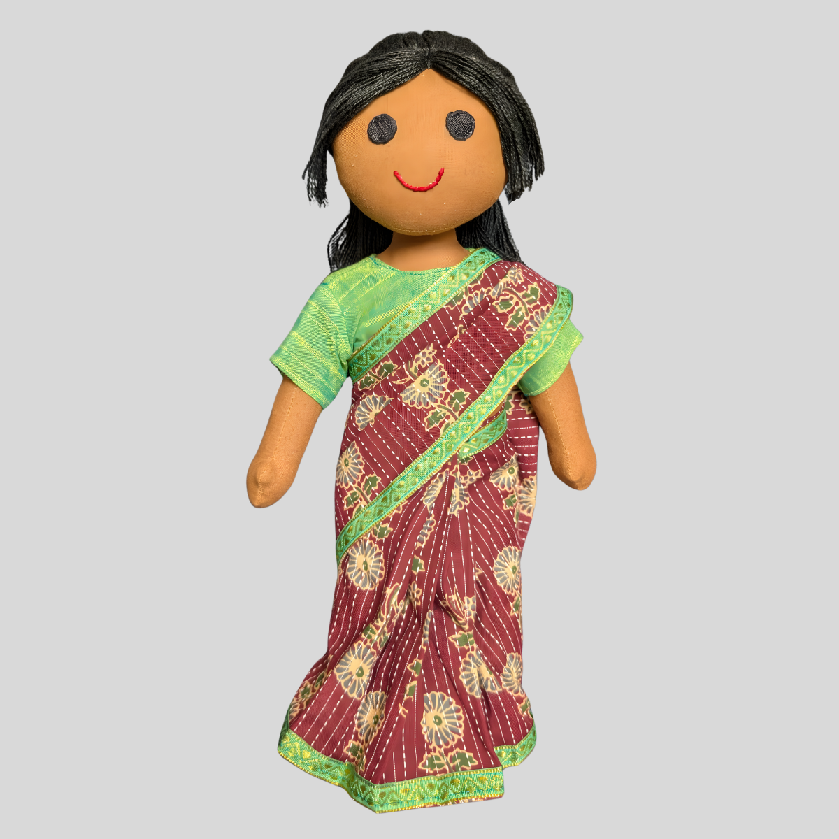 Meenu – (ready to wear Saree) Your Child's Favourite Companion Handmade fabric Doll