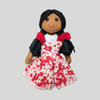 MEENU (Summer Frock) – Long Hair Dress-Up Doll for Styling & Imaginative Play (Handmade Fabric Doll)