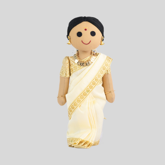 OMANA (Kasavu) - Traditional Kerala Handmade Fabric Doll