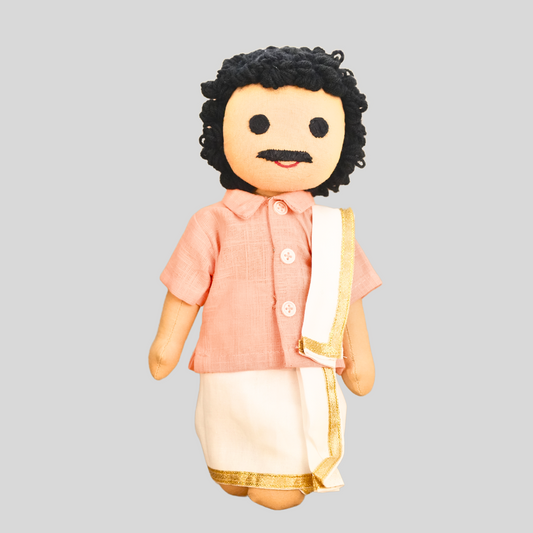 PATTU MAMA (Panchakacham) - Traditional South Indian Brahmin Doll