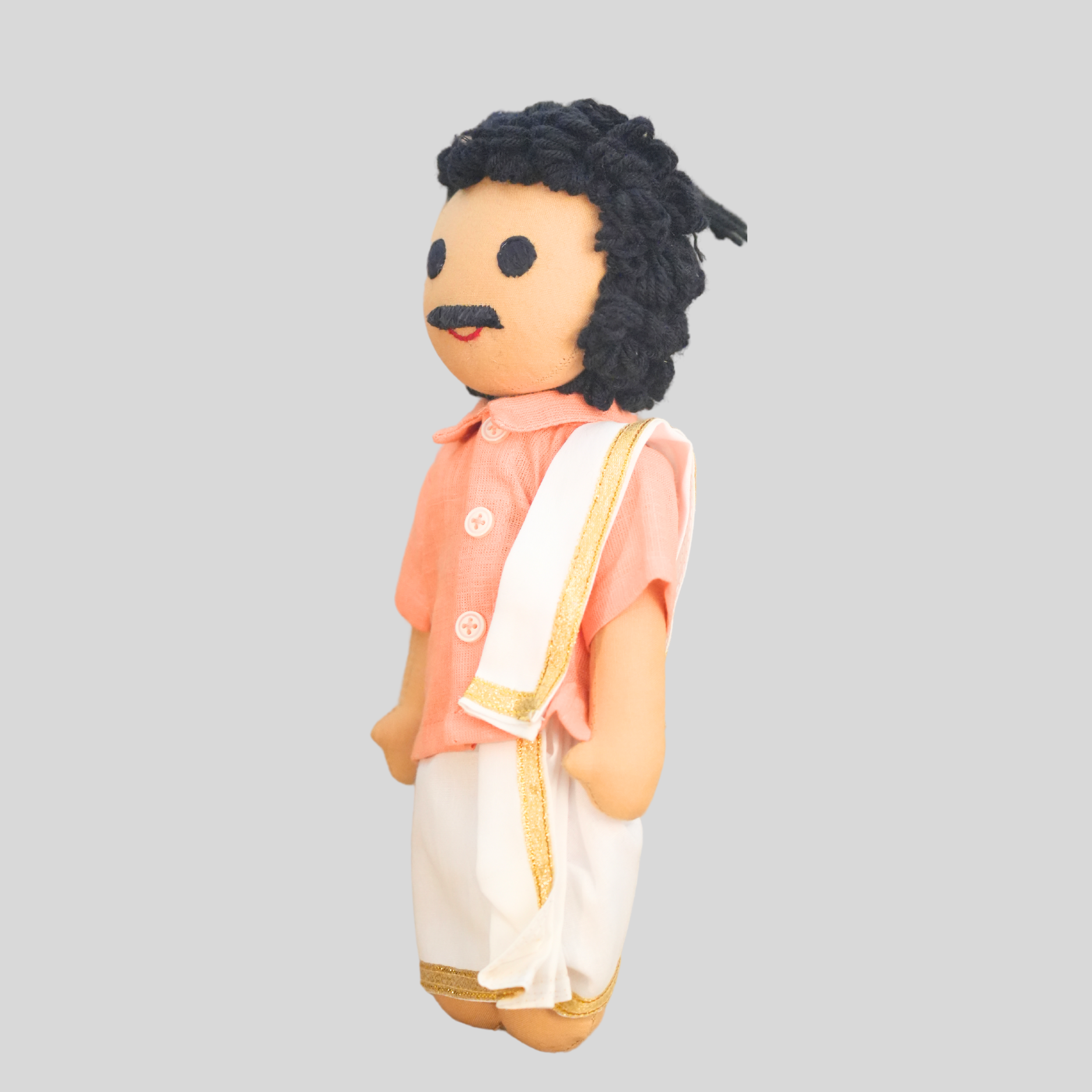 PATTU MAMA (Panchakacham) - Traditional Tamil Brahmin Handmade Fabric Doll