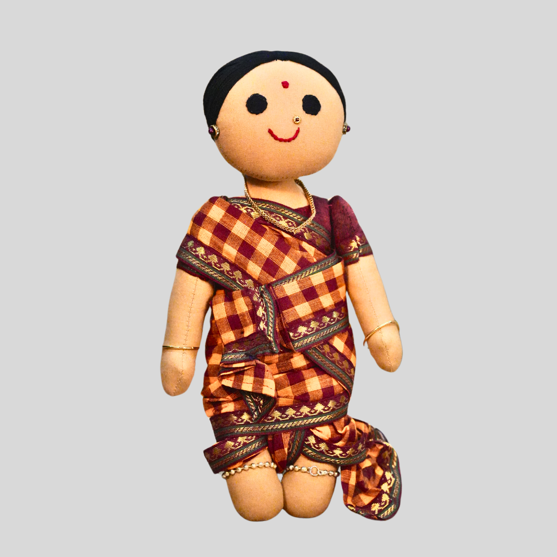 AMBUJAM MAAMI (Madisar) - Traditional Tamil Brahmin Handmade Fabric Doll