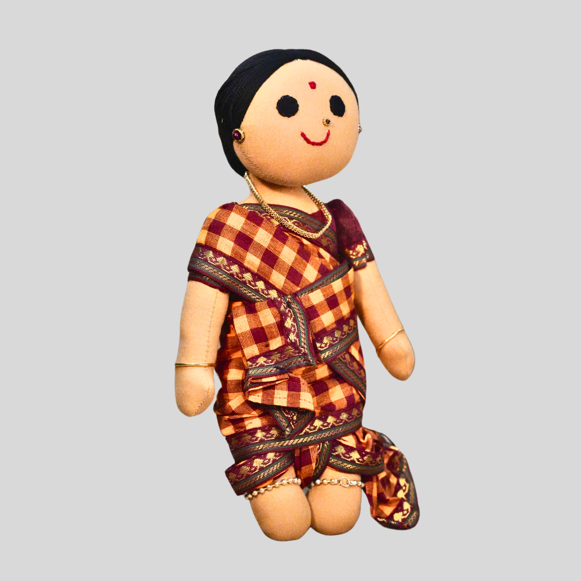 AMBUJAM MAAMI (Madisar) - Traditional Tamil Brahmin Handmade Fabric Doll