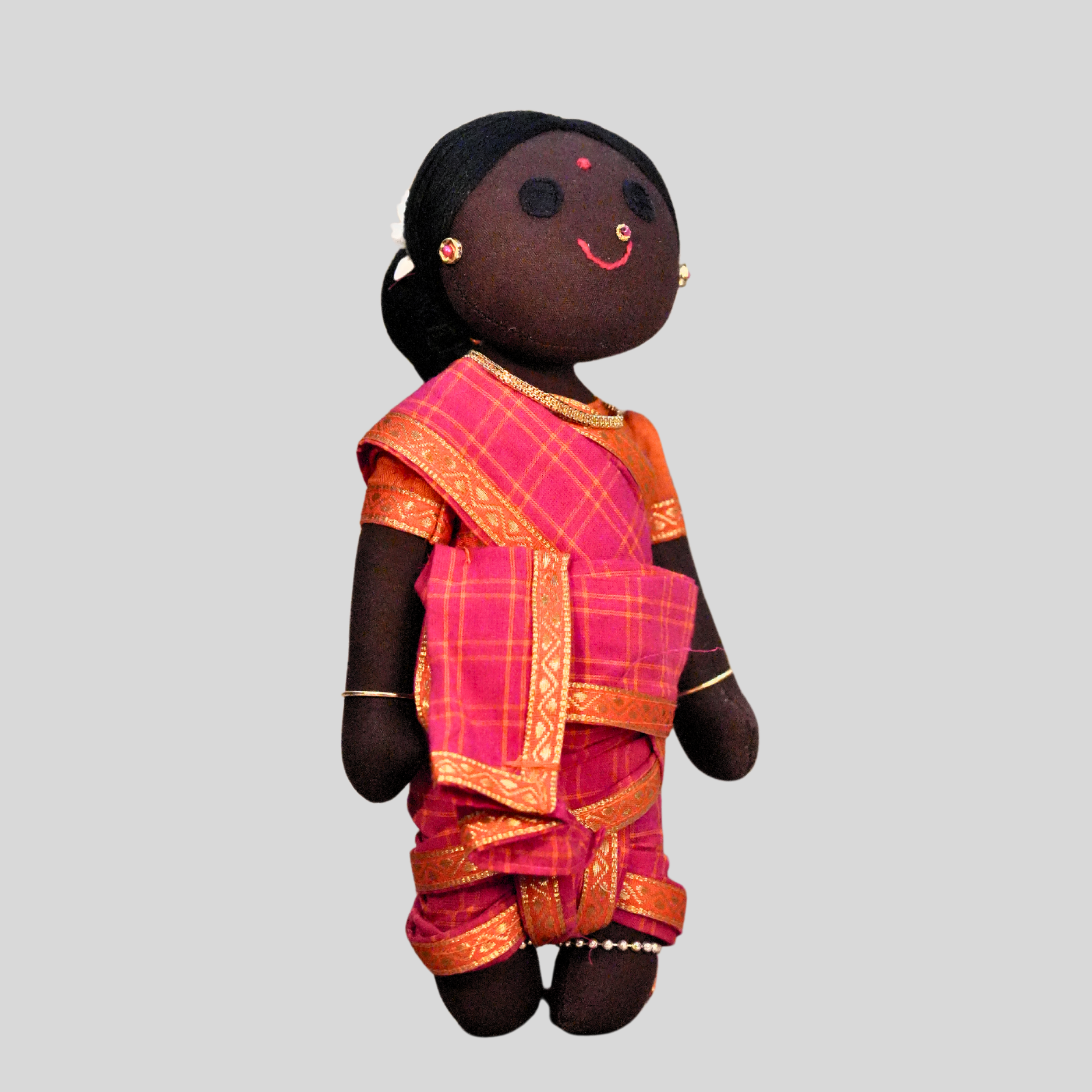 AMBUJAM MAAMI (Madisar) - Traditional Tamil Brahmin Handmade Fabric Doll