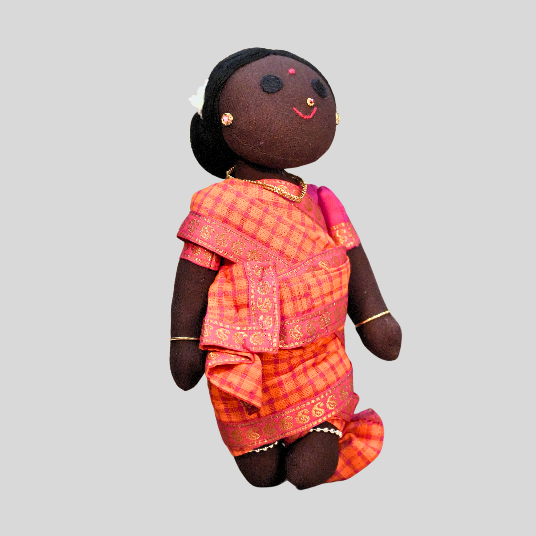 AMBUJAM MAAMI (Madisar) - Traditional Tamil Brahmin Handmade Fabric Doll