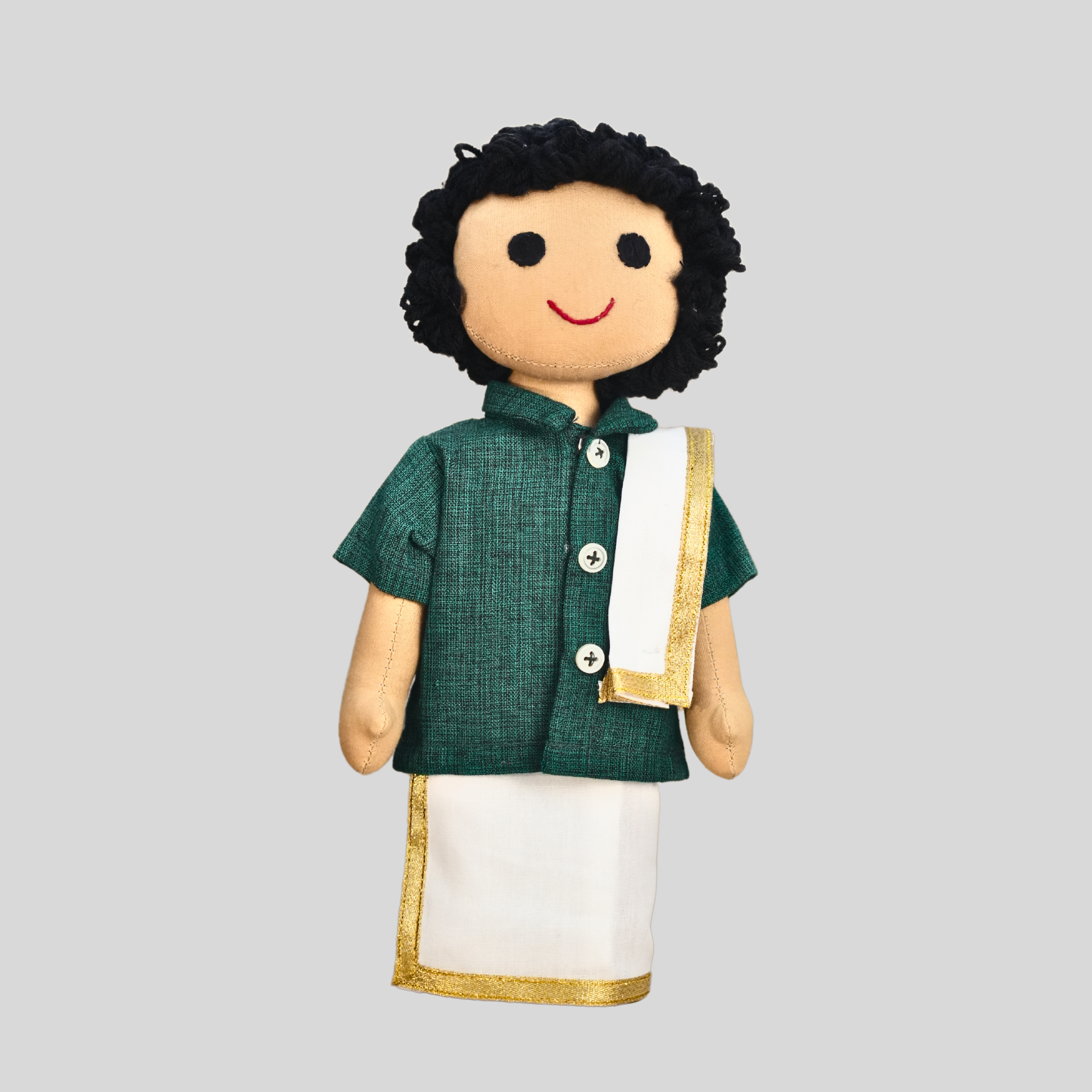 MUTHU (Veshti Sattai) - Traditional South Indian Handmade Fabric Doll