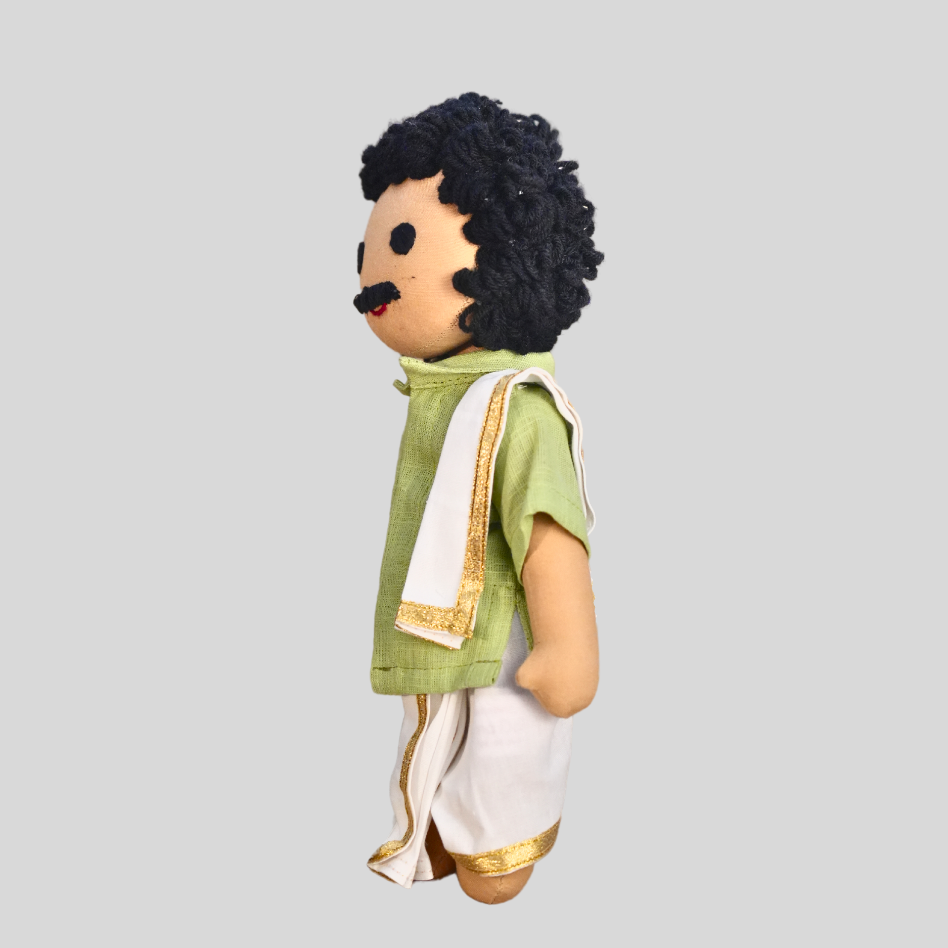 PATTU MAMA (Panchakacham) - Traditional Tamil Brahmin Handmade Fabric Doll
