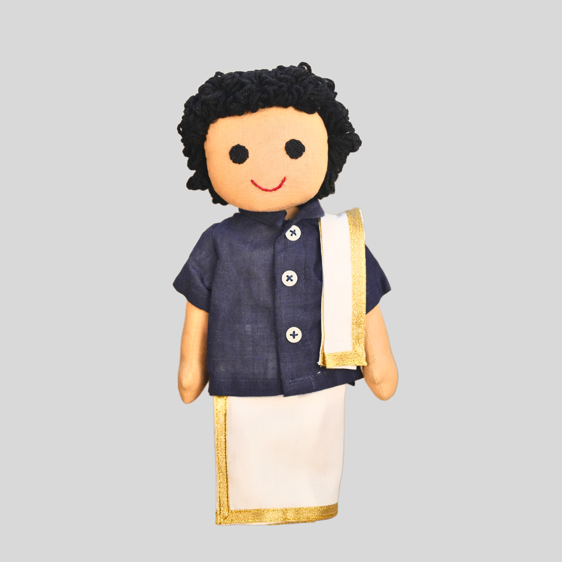 MUTHU (Veshti Sattai) - Traditional South Indian Handmade Fabric Doll