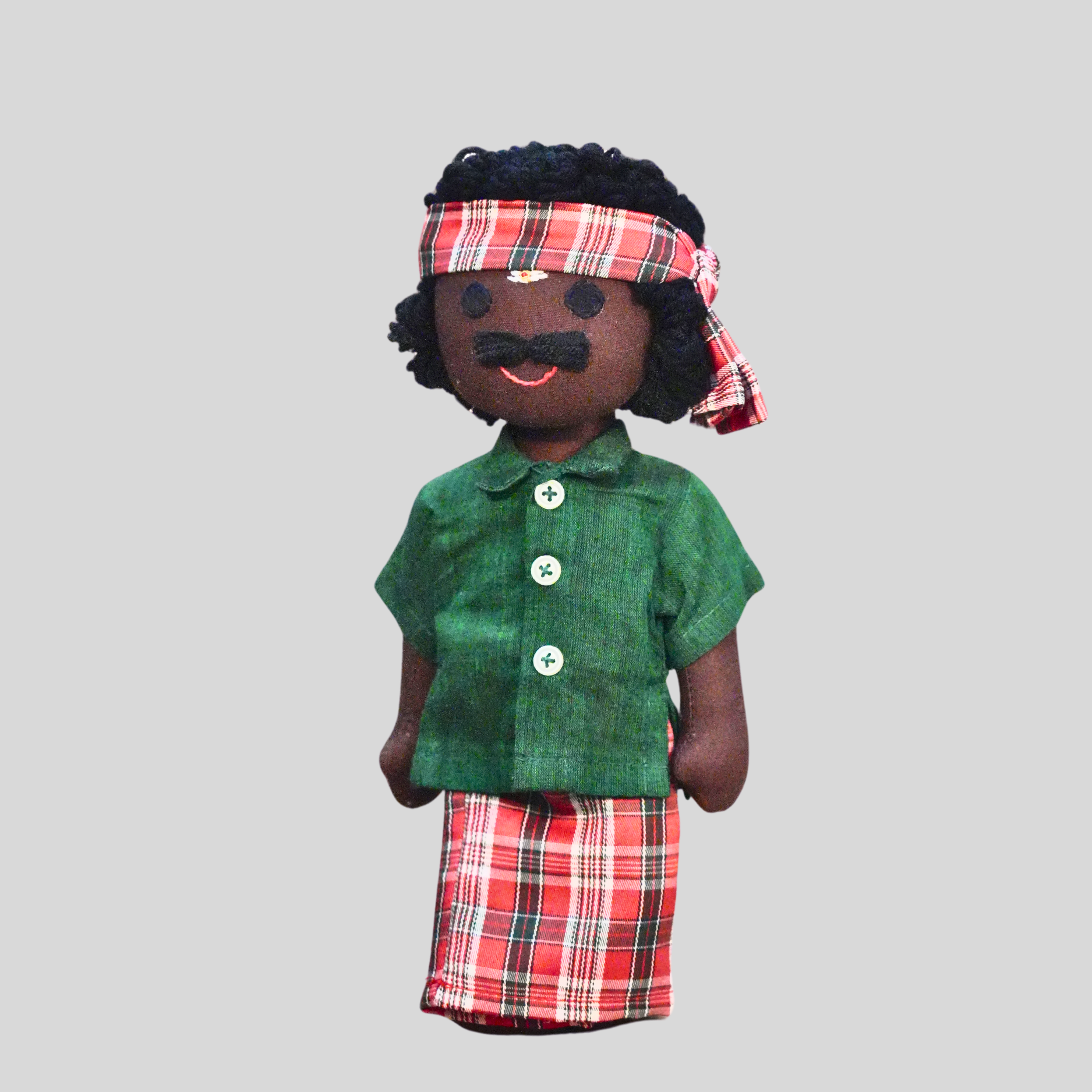 MANICKAM (Lungi) -  Rural Tamil Nadu Handmade Fabric Doll