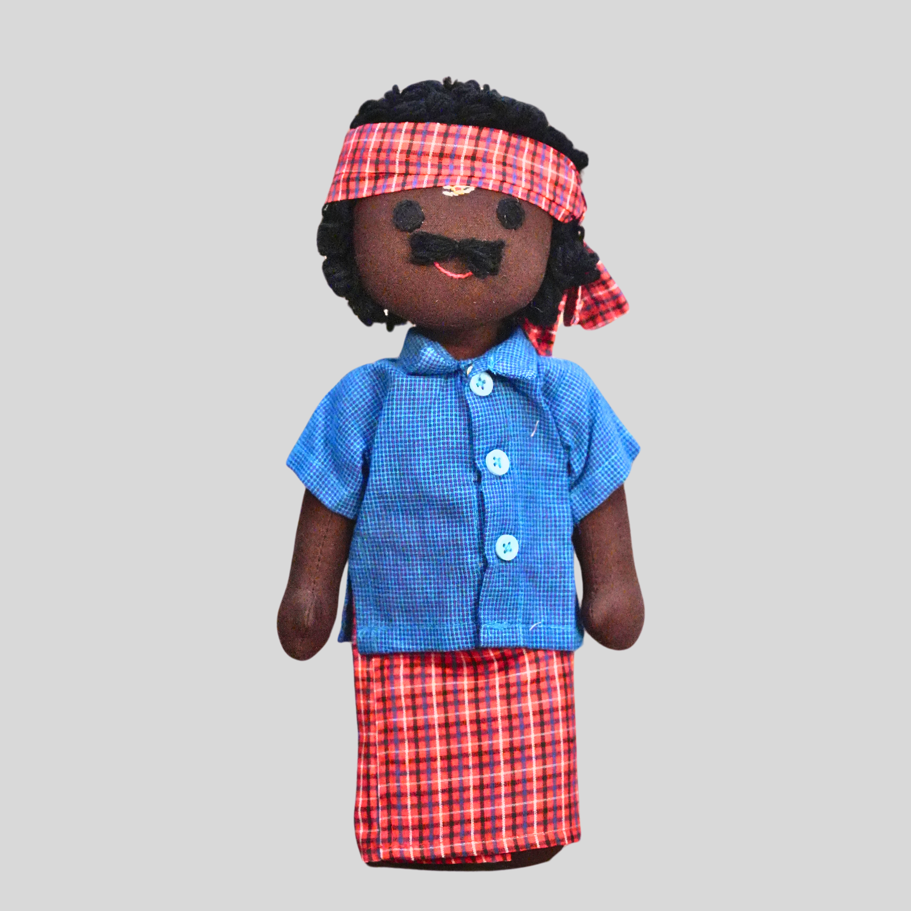 MANICKAM (Lungi) -  Rural Tamil Nadu Handmade Fabric Doll