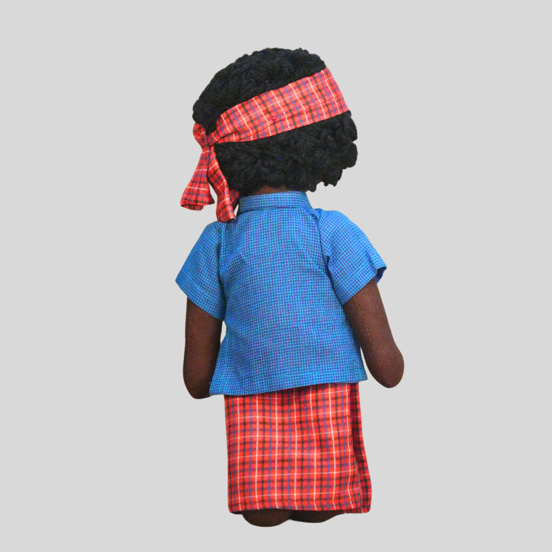 MANICKAM (Lungi) -  Rural Tamil Nadu Handmade Fabric Doll