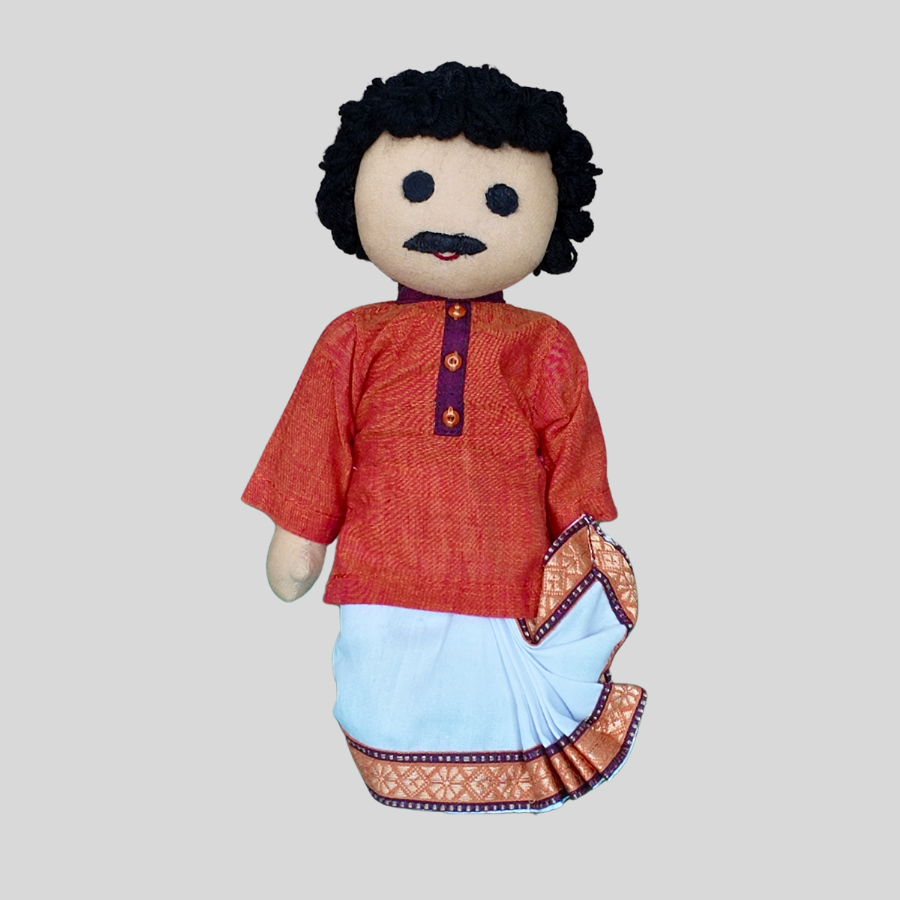 BINOY (Pleated Dhoti) - Traditional Bengali Doll