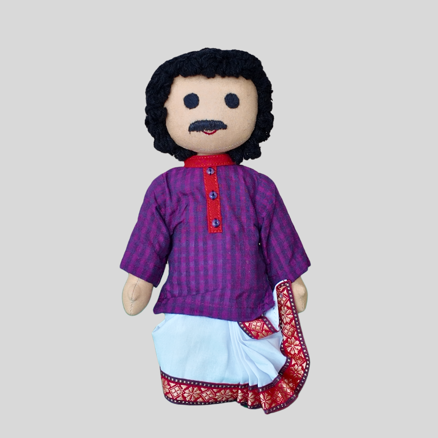 BINOY (Pleated Dhoti) - Traditional Bengali Doll