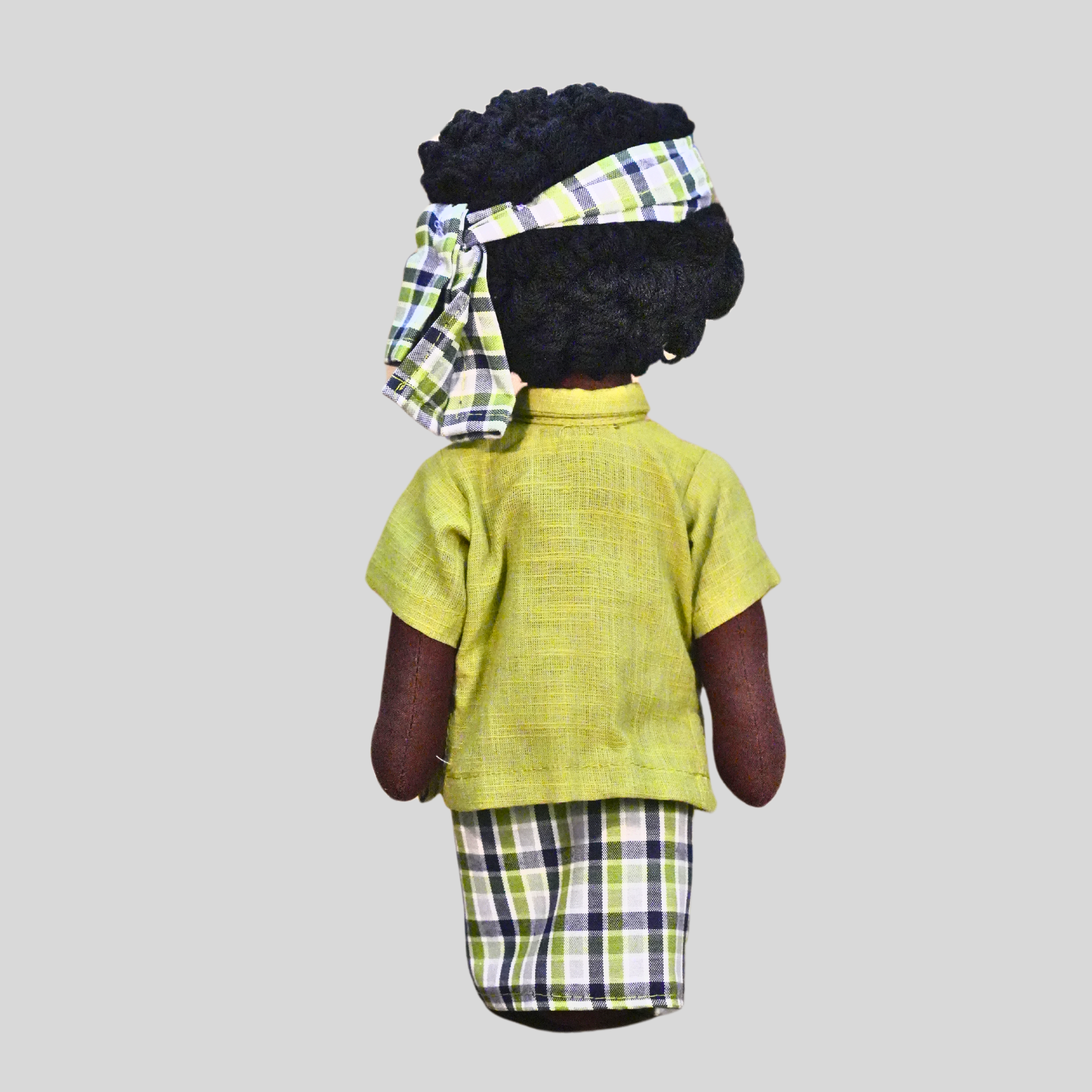 MANICKAM (Lungi) -  Rural Tamil Nadu Handmade Fabric Doll
