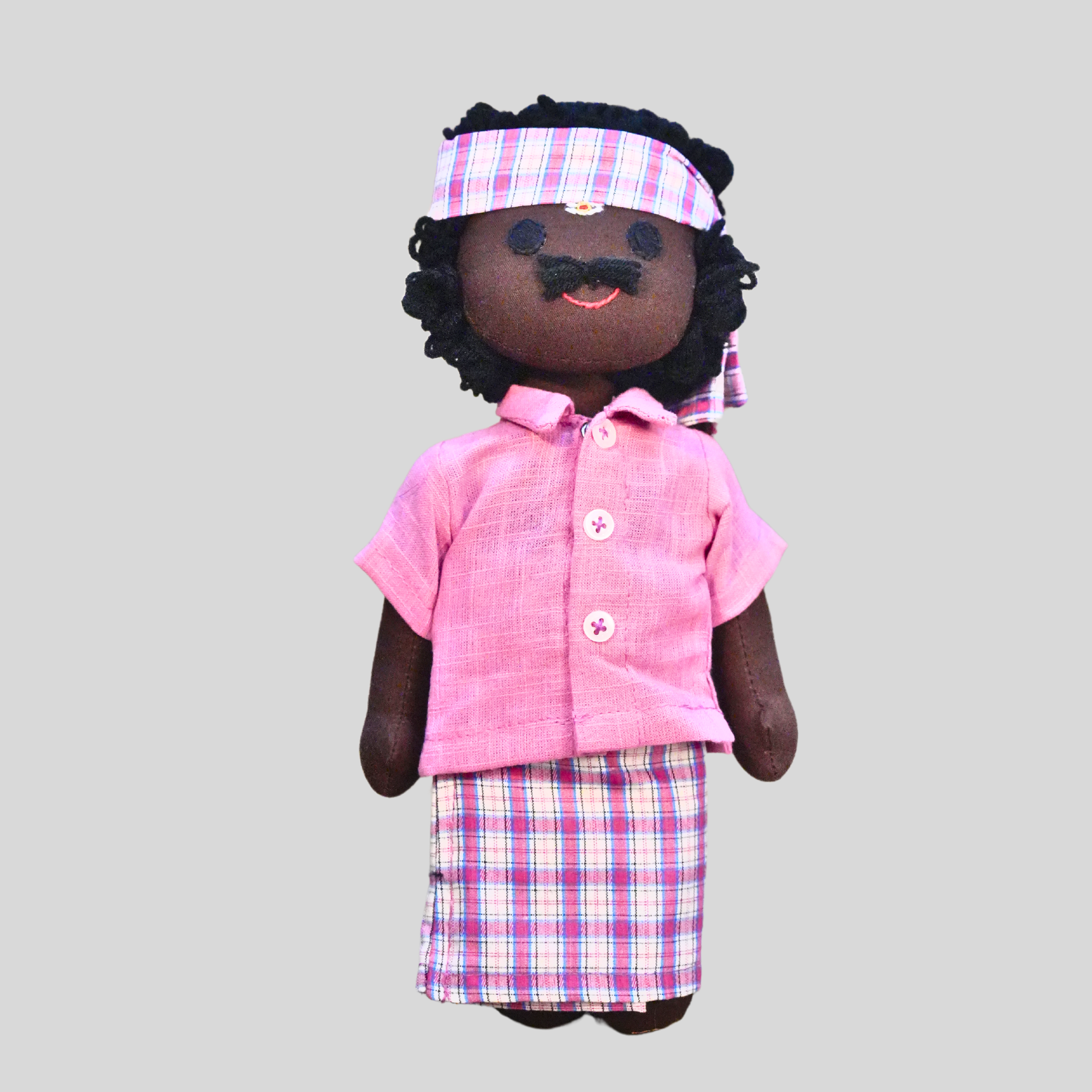 MANICKAM (Lungi) -  Rural Tamil Nadu Handmade Fabric Doll