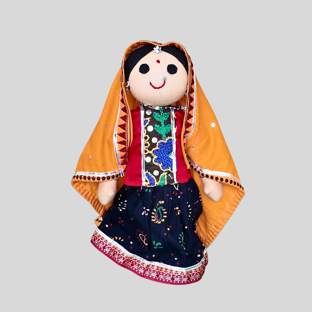 KOKILA BEN - Traditional Gujarati Handmade Fabric Doll