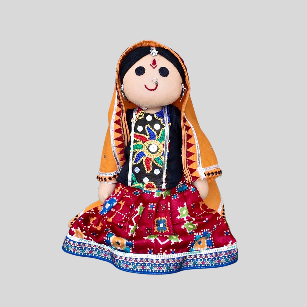 KOKILA BEN - Traditional Gujarati Handmade Fabric Doll