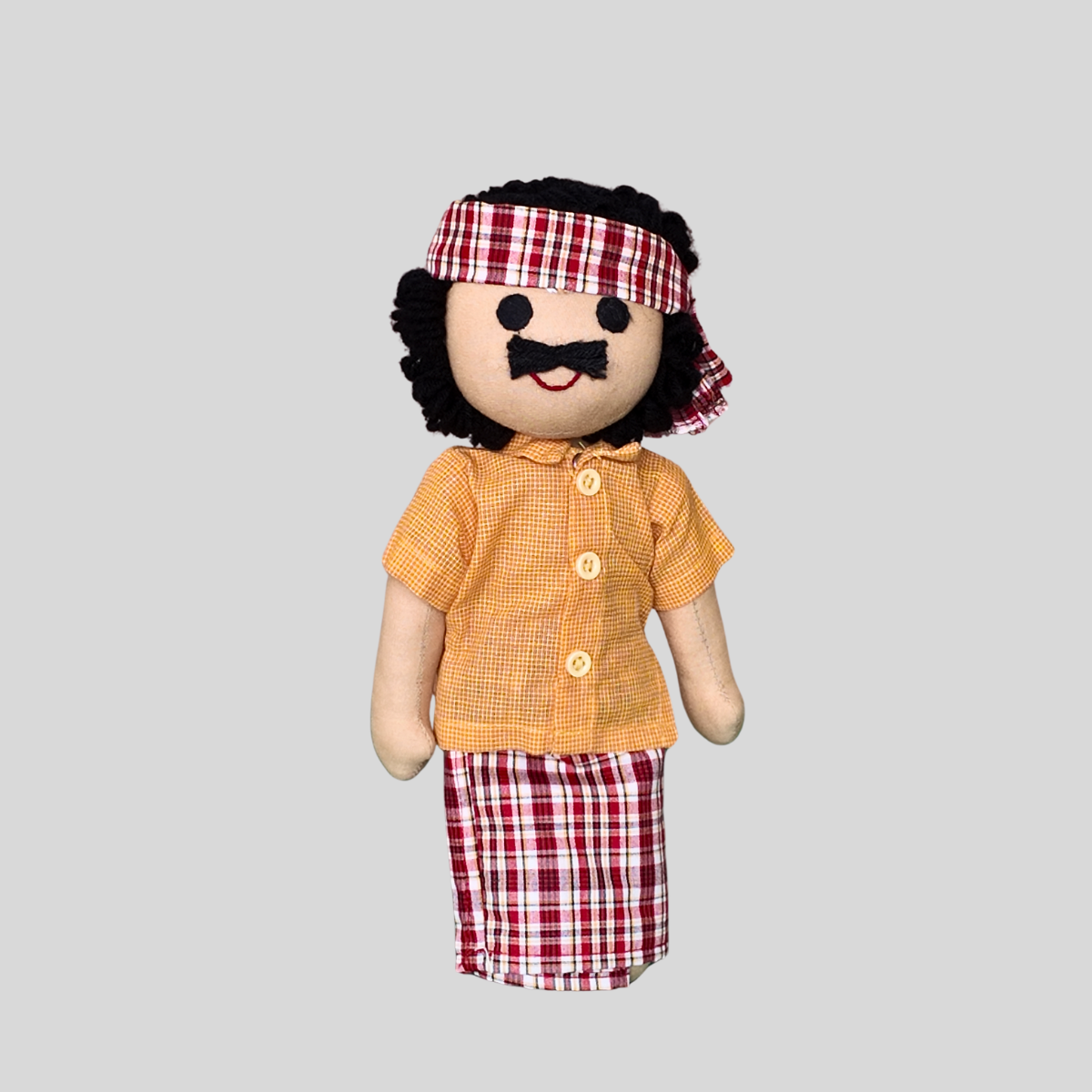 MANICKAM (Lungi) -  Rural Tamil Nadu Handmade Fabric Doll