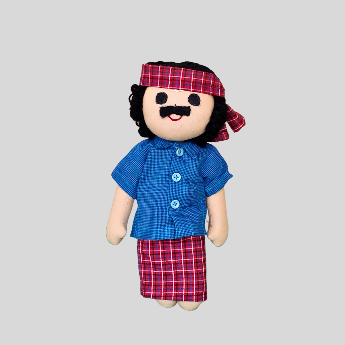 MANICKAM (Lungi) -  Rural Tamil Nadu Handmade Fabric Doll