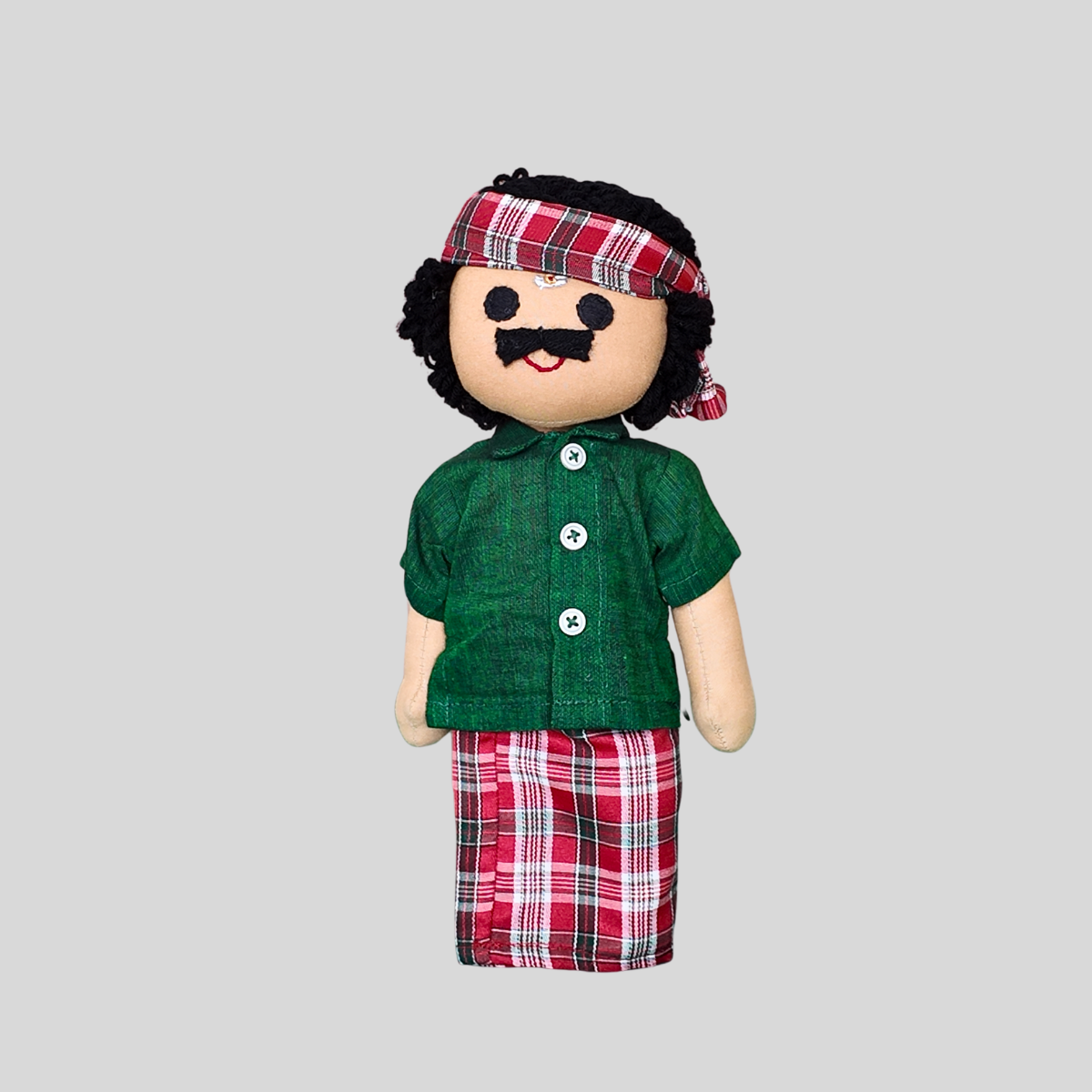 MANICKAM (Lungi) -  Rural Tamil Nadu Handmade Fabric Doll