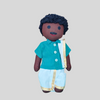 PATTU MAMA (Panchakacham) - Traditional Tamil Brahmin Handmade Fabric Doll