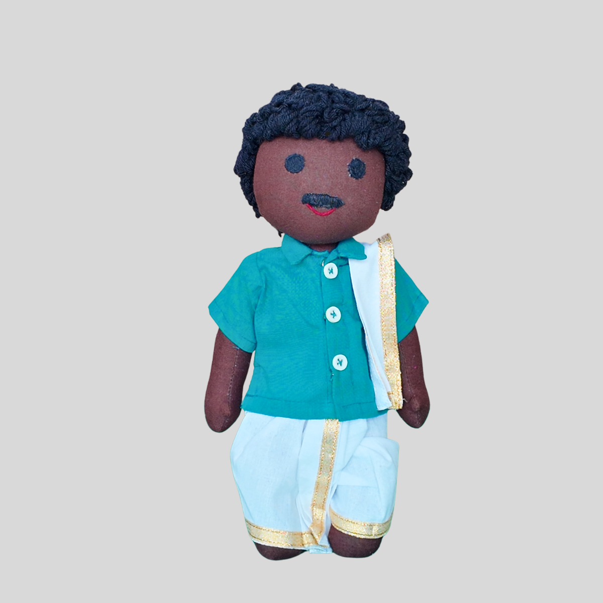 PATTU MAMA (Panchakacham) - Traditional Tamil Brahmin Handmade Fabric Doll