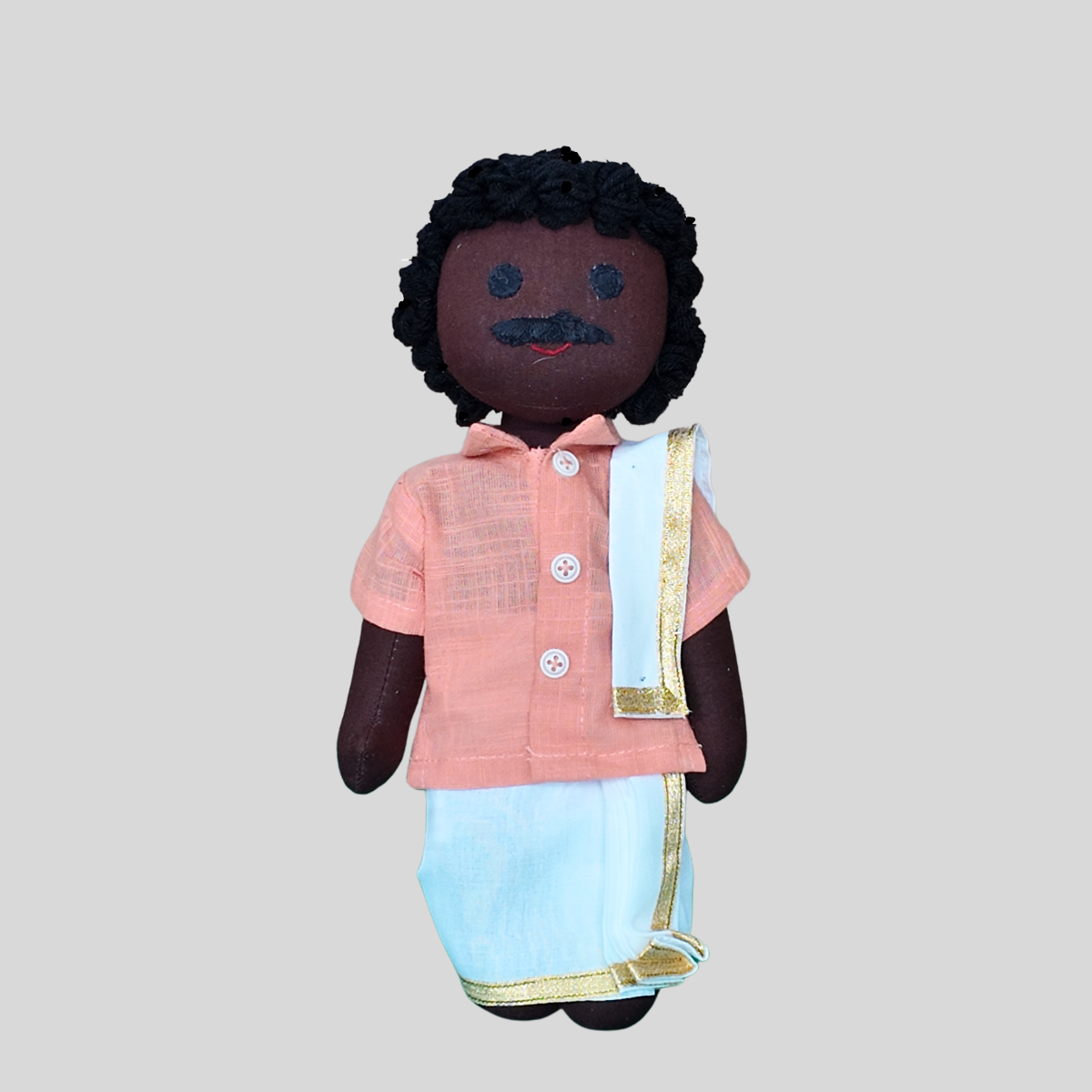 PATTU MAMA (Panchakacham) - Traditional Tamil Brahmin Handmade Fabric Doll