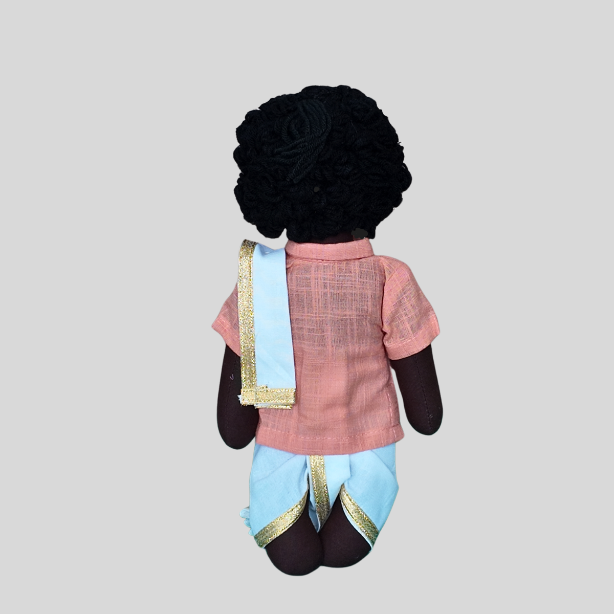 PATTU MAMA (Panchakacham) - Traditional Tamil Brahmin Handmade Fabric Doll
