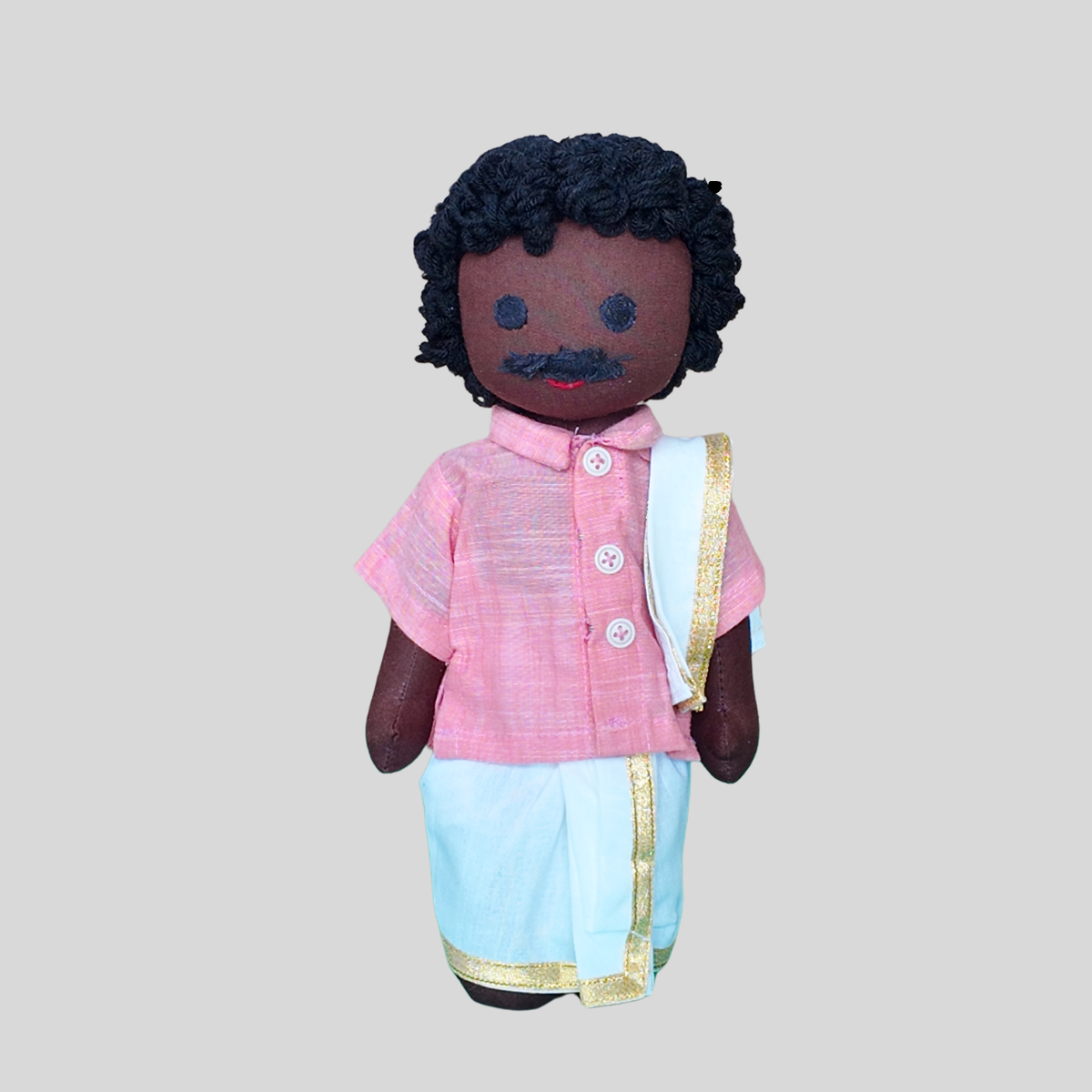 PATTU MAMA (Panchakacham) - Traditional Tamil Brahmin Handmade Fabric Doll