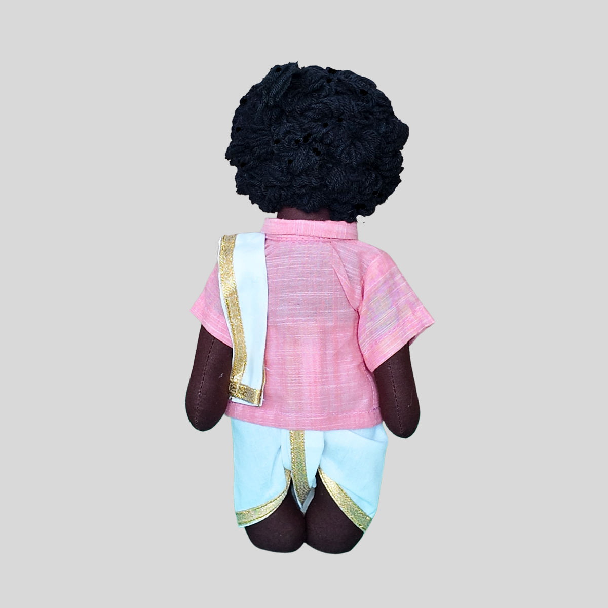 PATTU MAMA (Panchakacham) - Traditional Tamil Brahmin Handmade Fabric Doll