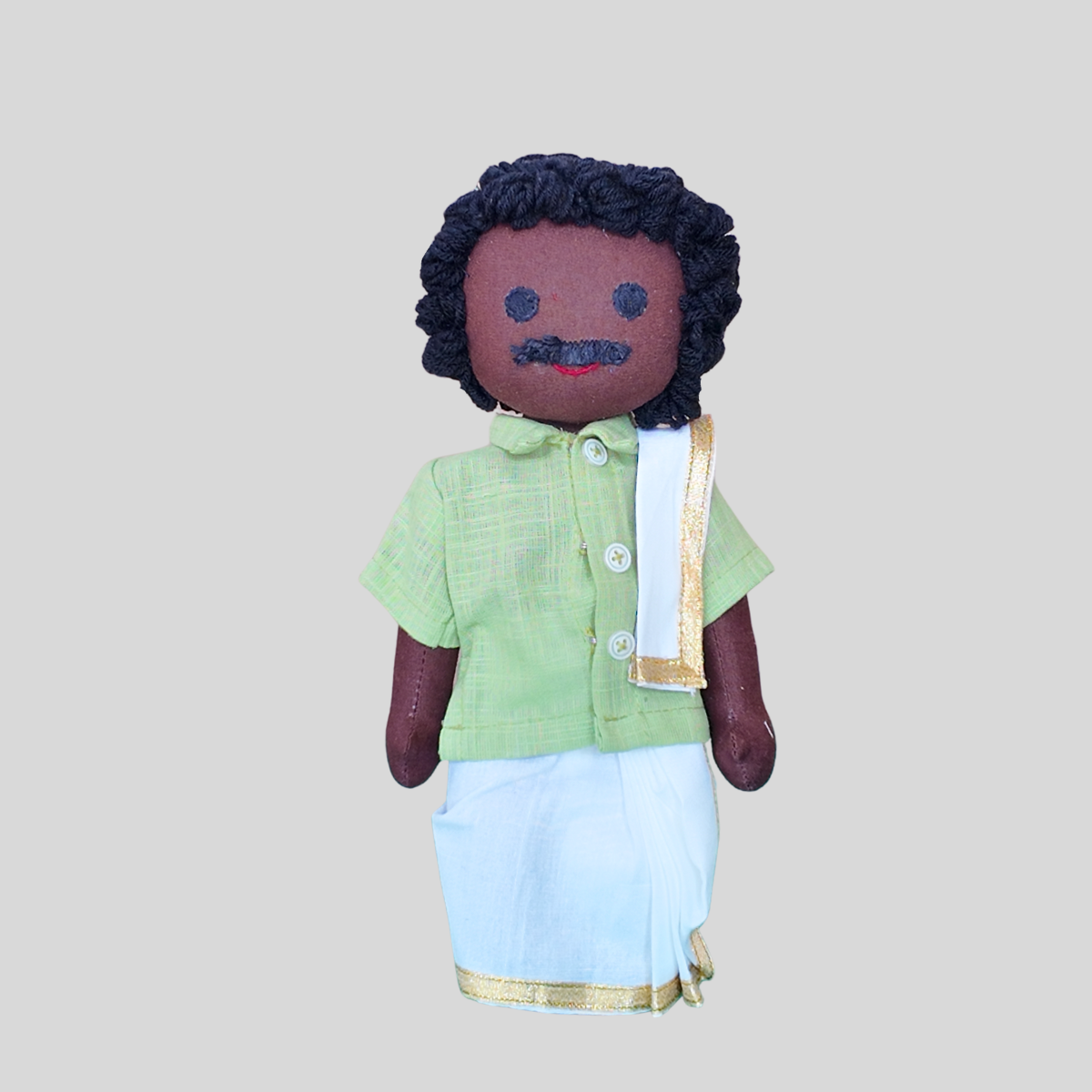 PATTU MAMA (Panchakacham) - Traditional Tamil Brahmin Handmade Fabric Doll