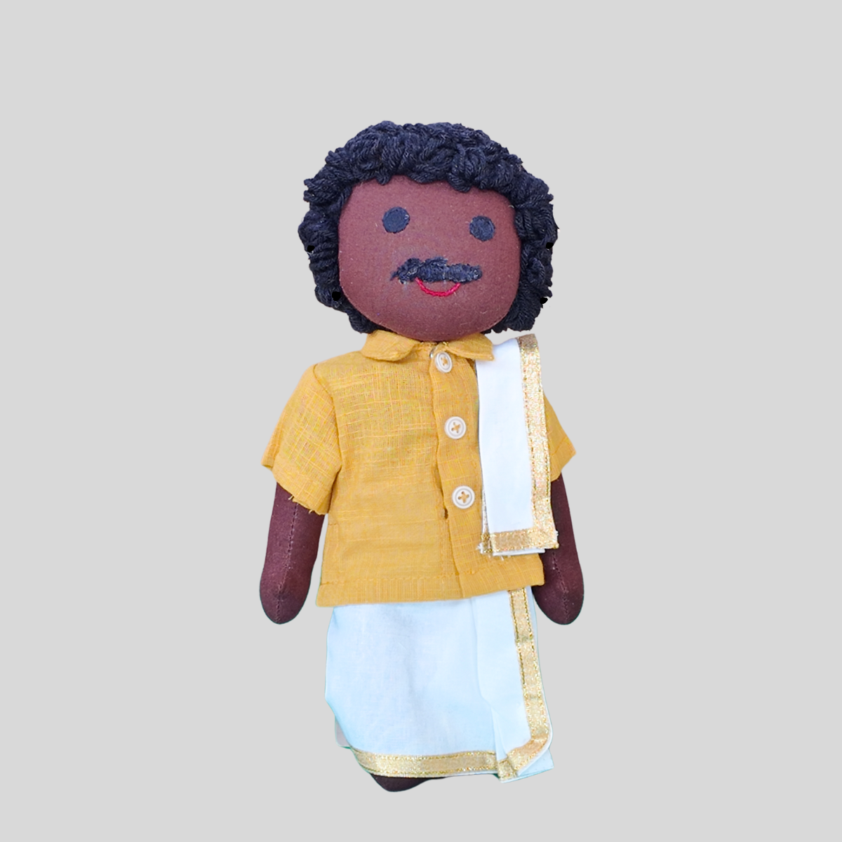 PATTU MAMA (Panchakacham) - Traditional Tamil Brahmin Handmade Fabric Doll