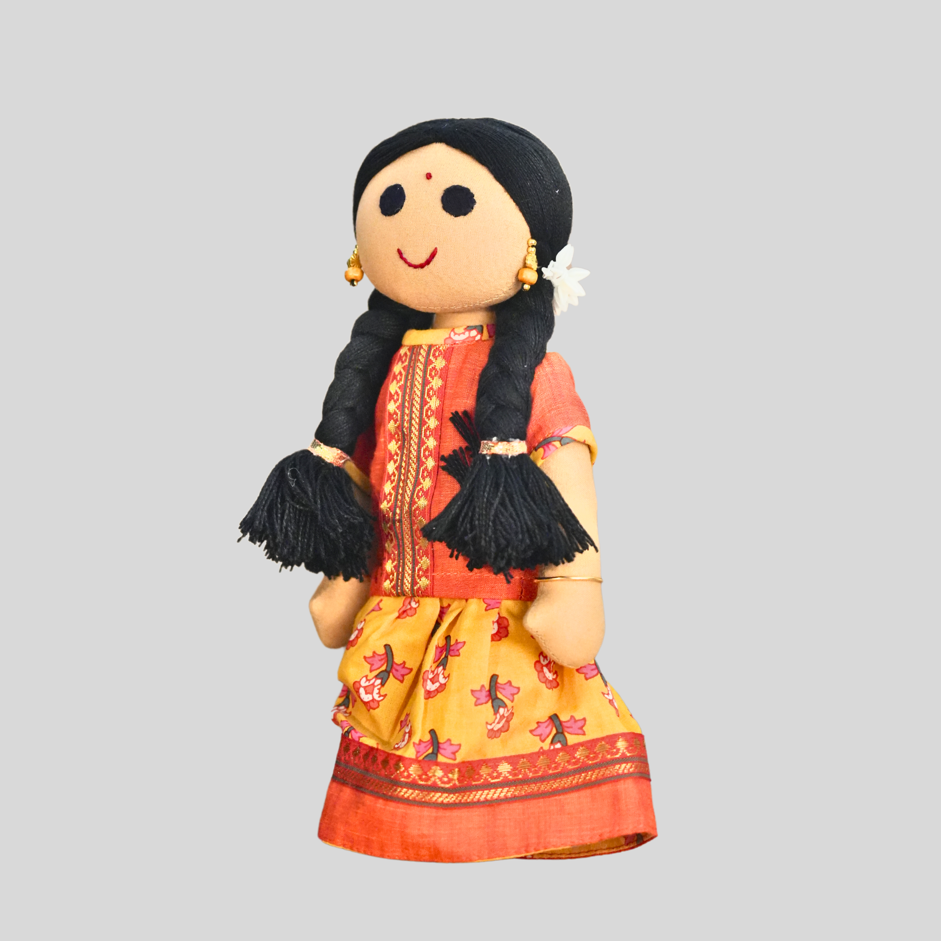KANMANI (Pavadai Sattai) - Traditional Tamil Nadu Handmade Fabric Doll