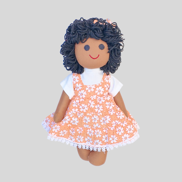 BINDHU (Summer Frock) – Your Child's Favourite Companion Handmade Fabric Doll