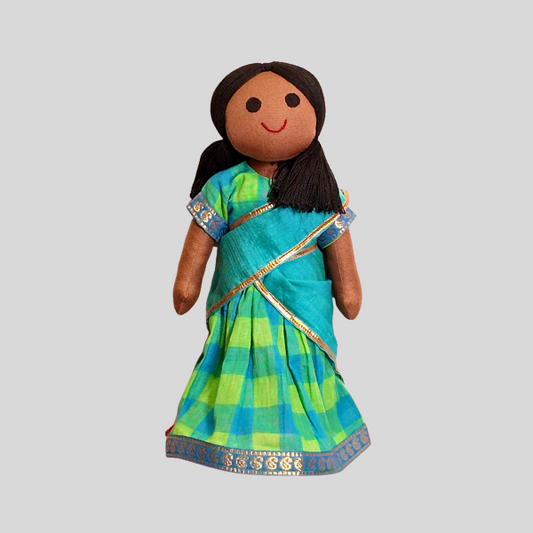 Meenu – (ready to wear Half-Saree) Your Child's stylish best friend Handmade fabric Doll